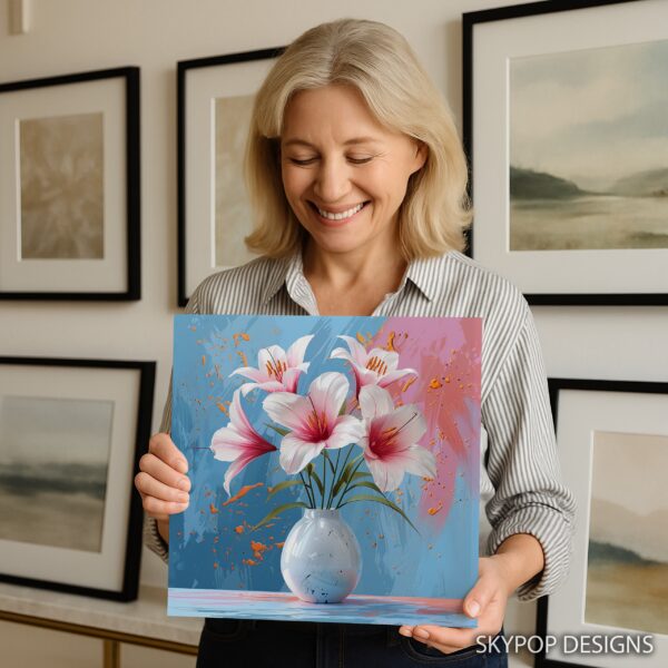 Lily Flower Vase Art