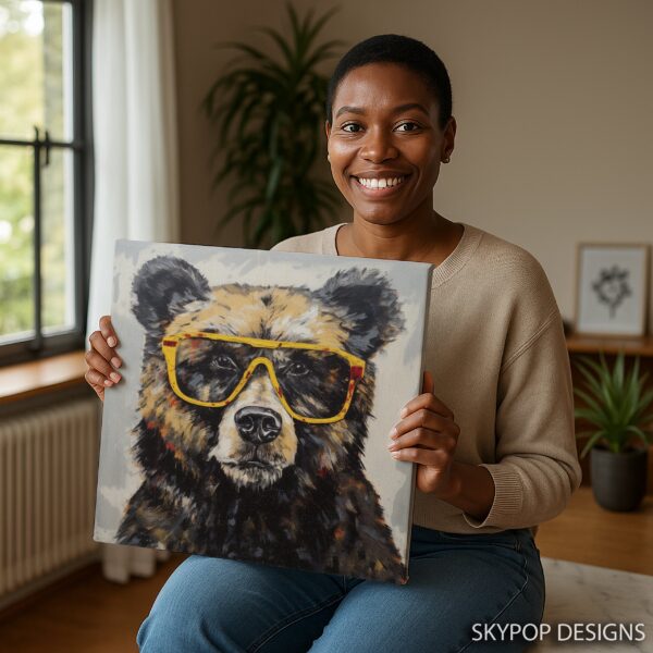 Hipster Bear Art
