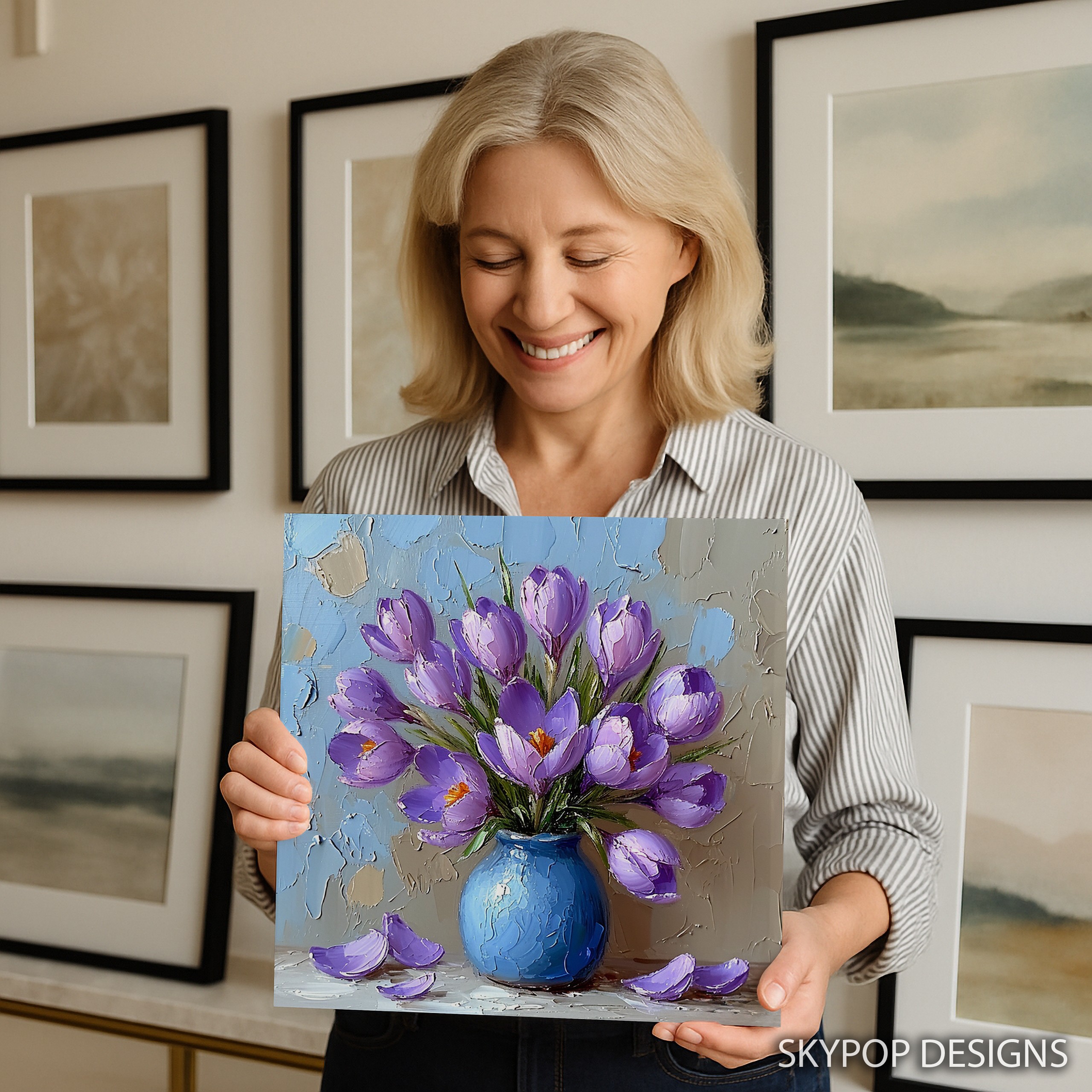 9.jpg Purple Crocus Vase Art