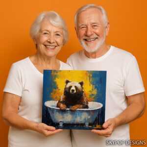 Bear Bathtub Bliss Art