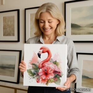 Flamingo Flower Paradise Art