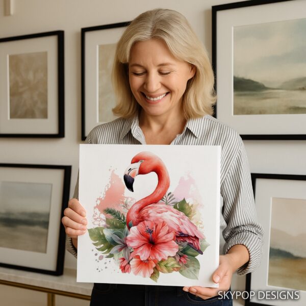 Flamingo Flower Paradise Art