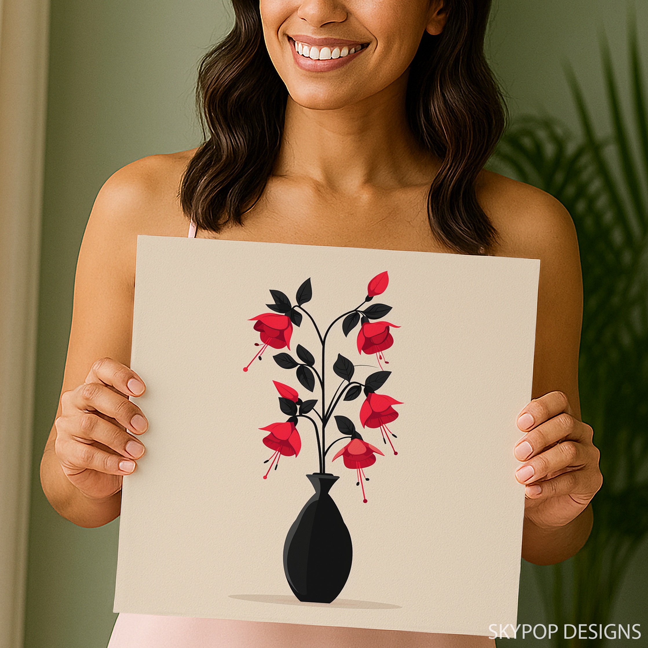 9.jpg Fuchsia Bloom Vase Art
