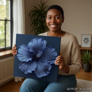 Blue Hibiscus Art
