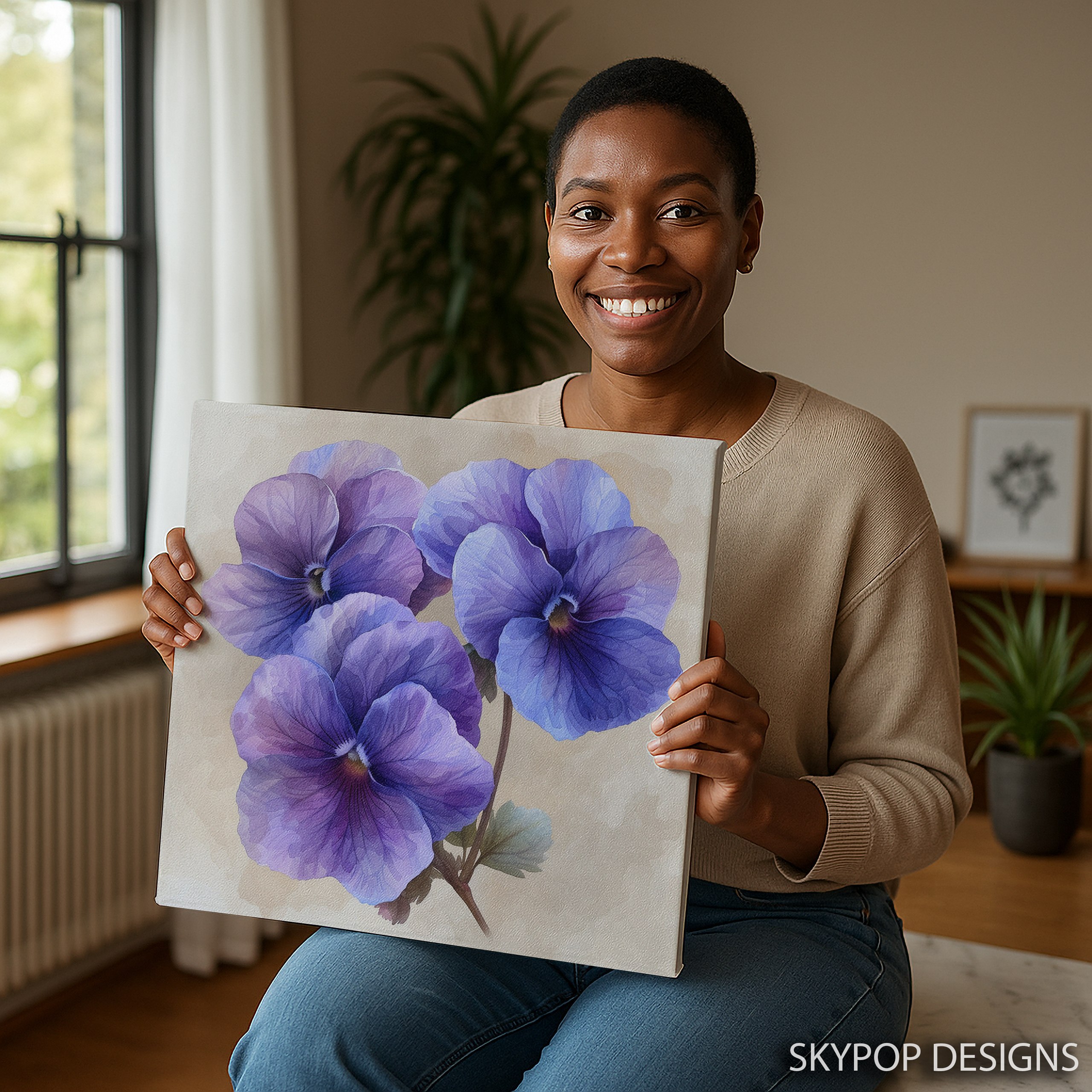9.jpg Pansy Blooms Art