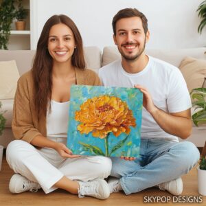 Marigold Bloom Art