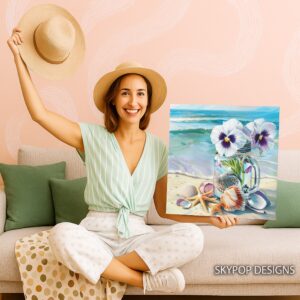 Pansy Jar Art