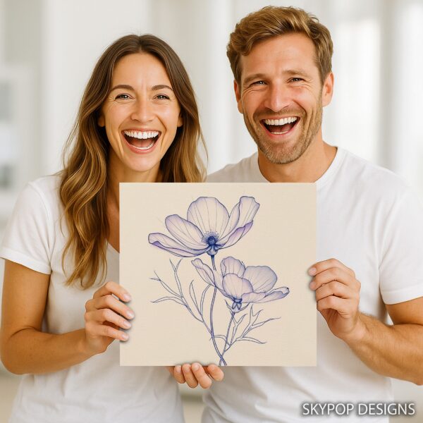 Cosmos Flower Art