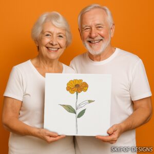 Marigold Bloom Art