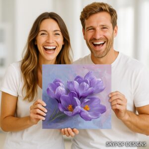 Crocus Blooms Floral Art