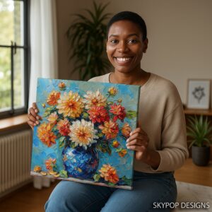 Dahlia Bouquet Art