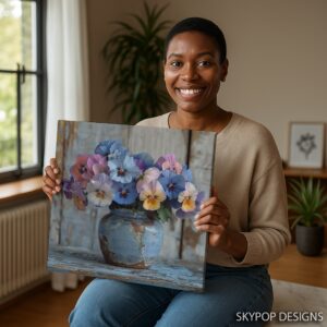 Pansy Vase Art
