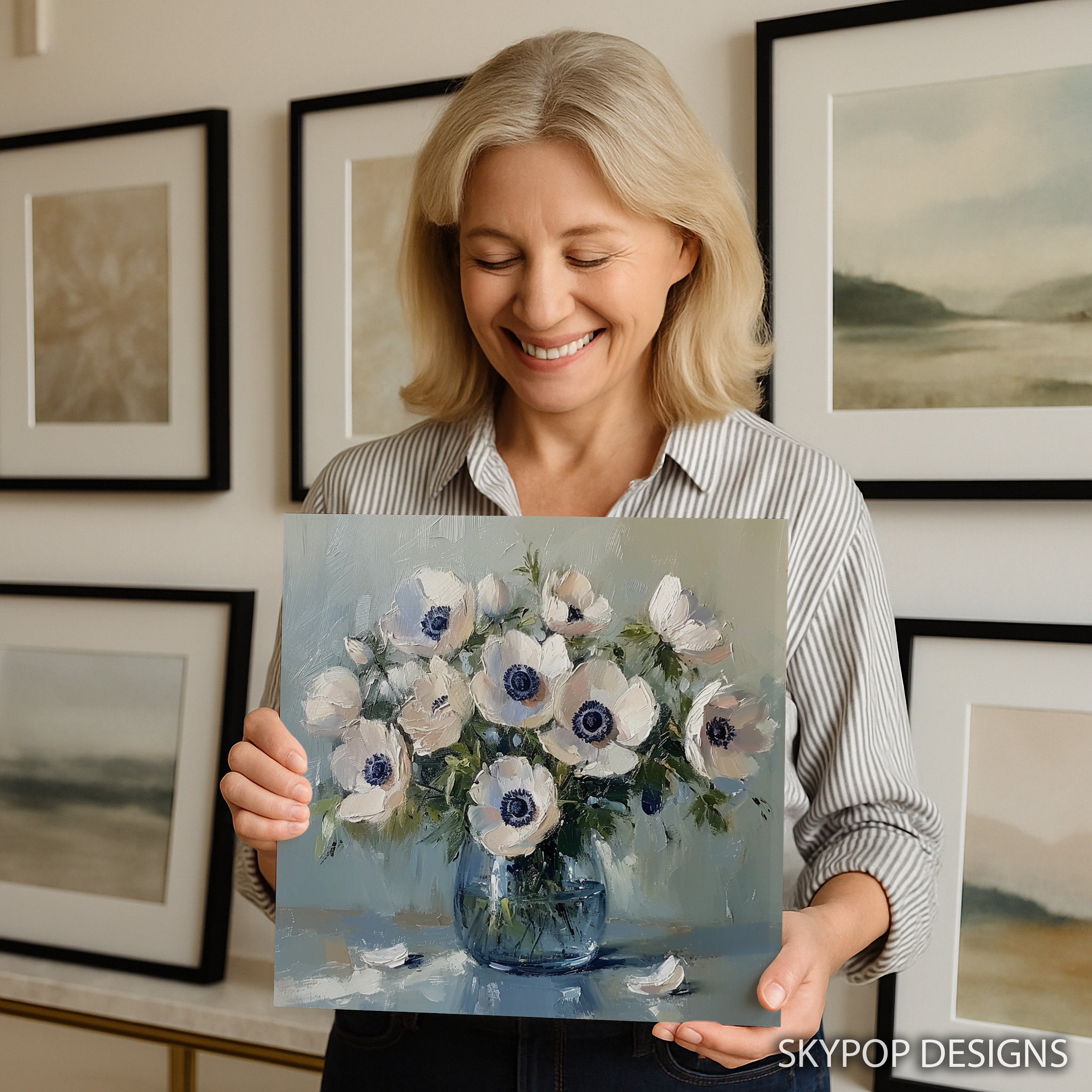 9.jpg White Anemone Bouquet Art