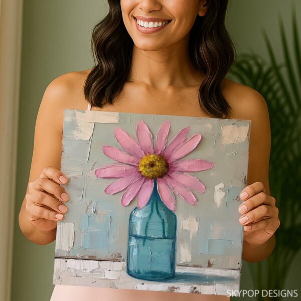 Pink Daisy Art