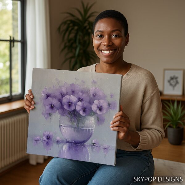 Pansy Vase Art