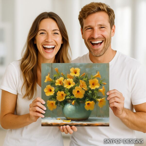 Yellow Petunia Pot Art