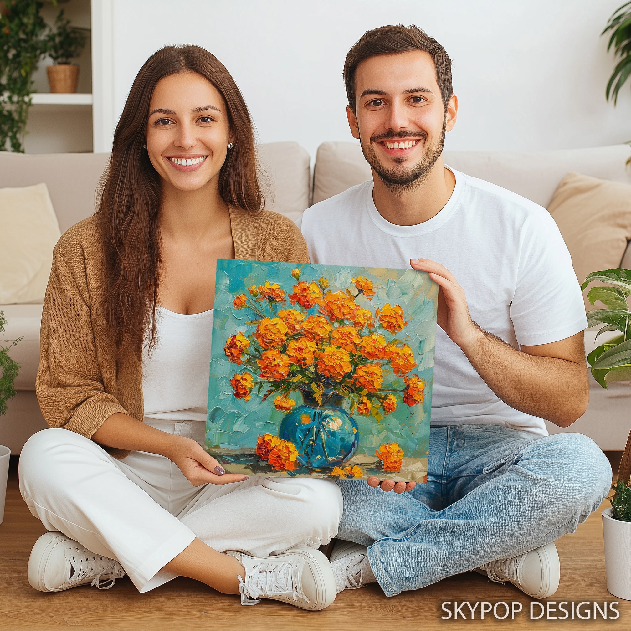 9.jpg Marigold Bouquet Art