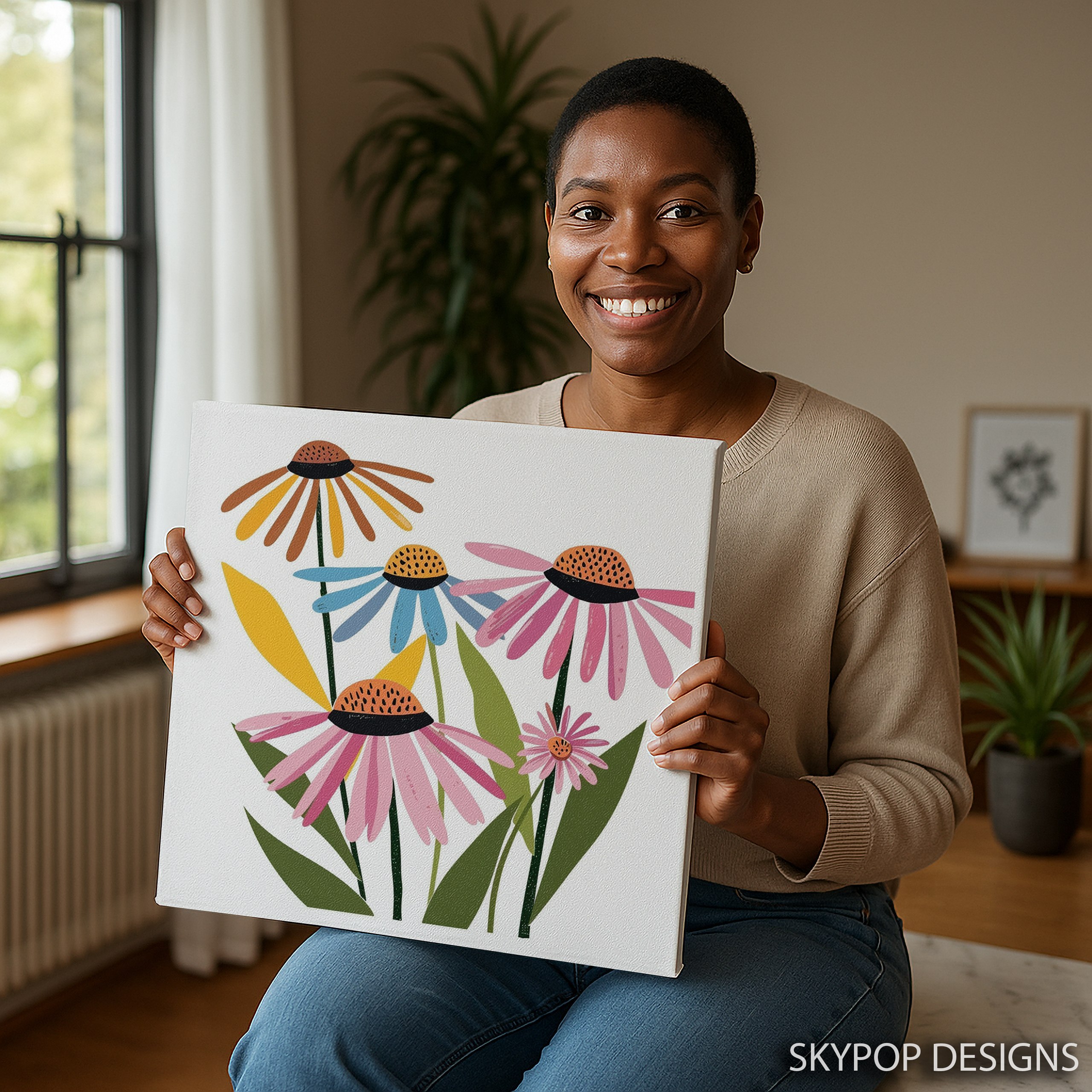 9.jpg Coneflower Art