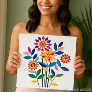 Geometric Bloom Burst Art