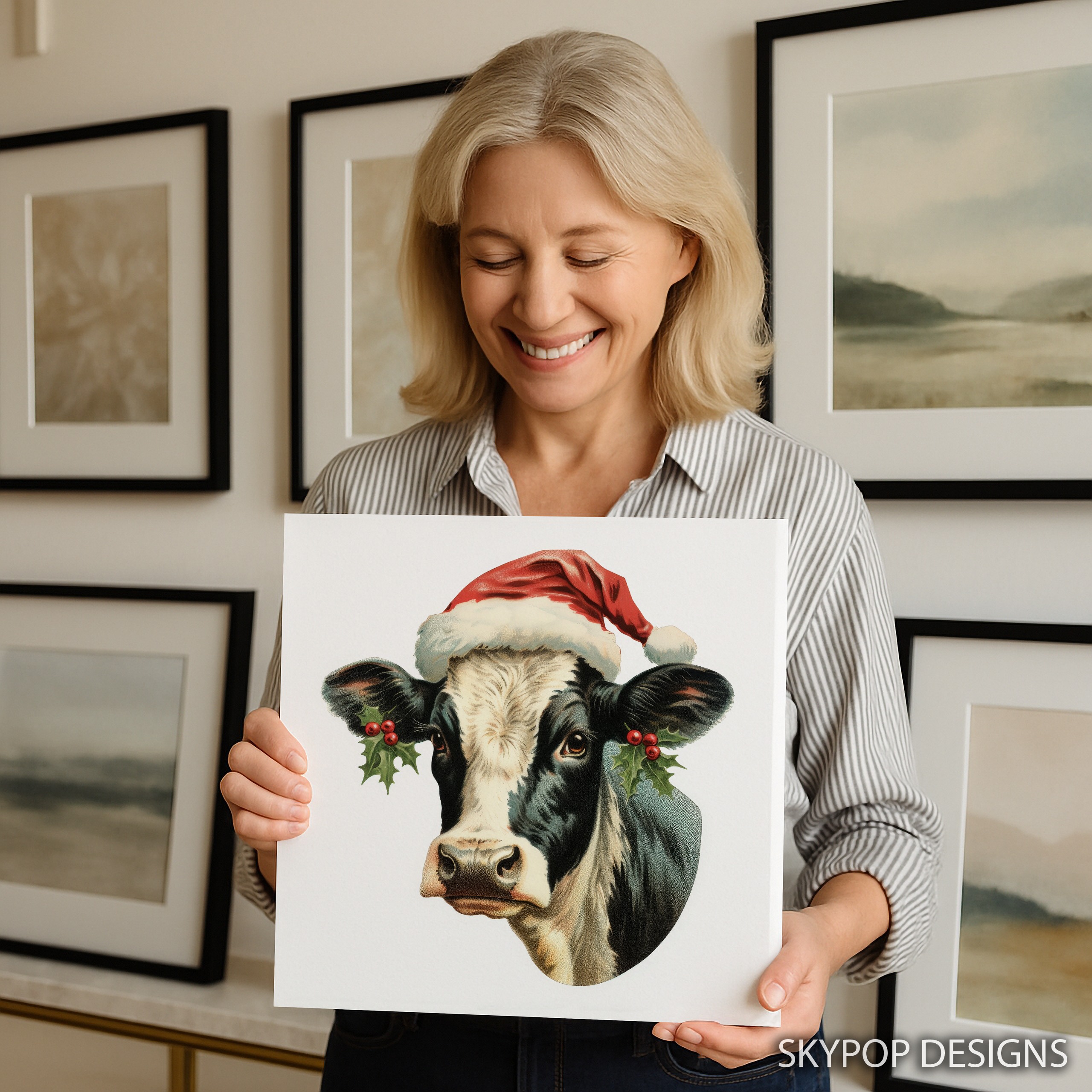9.jpg Highland Cow Christmas Art