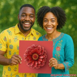 Golden Dahlia Art
