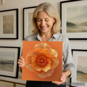 Orange Poppy Art