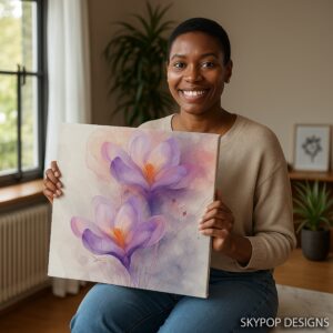 Crocus Blooms Art
