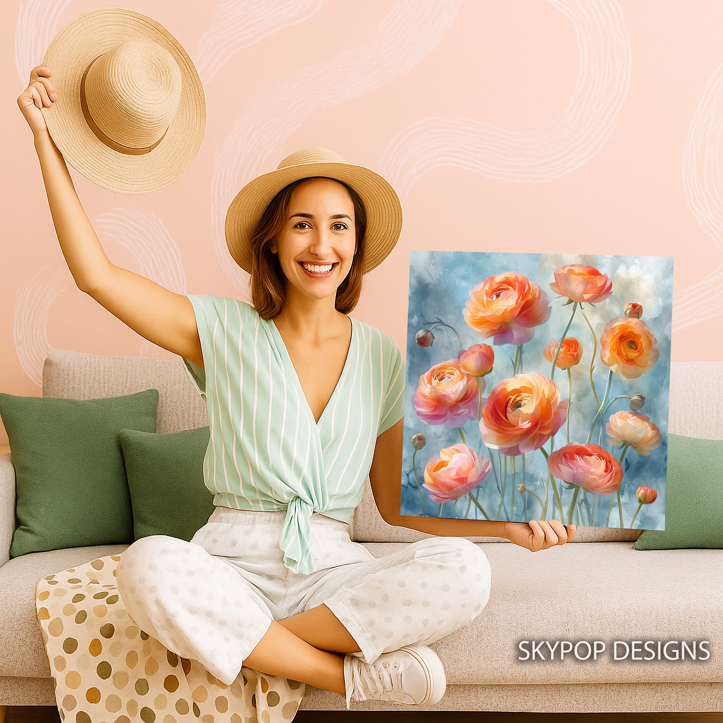 9.jpg Ranunculus Blooms Art