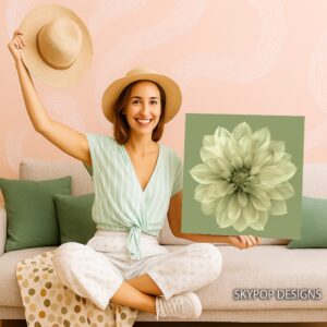 Dahlia Bloom Art
