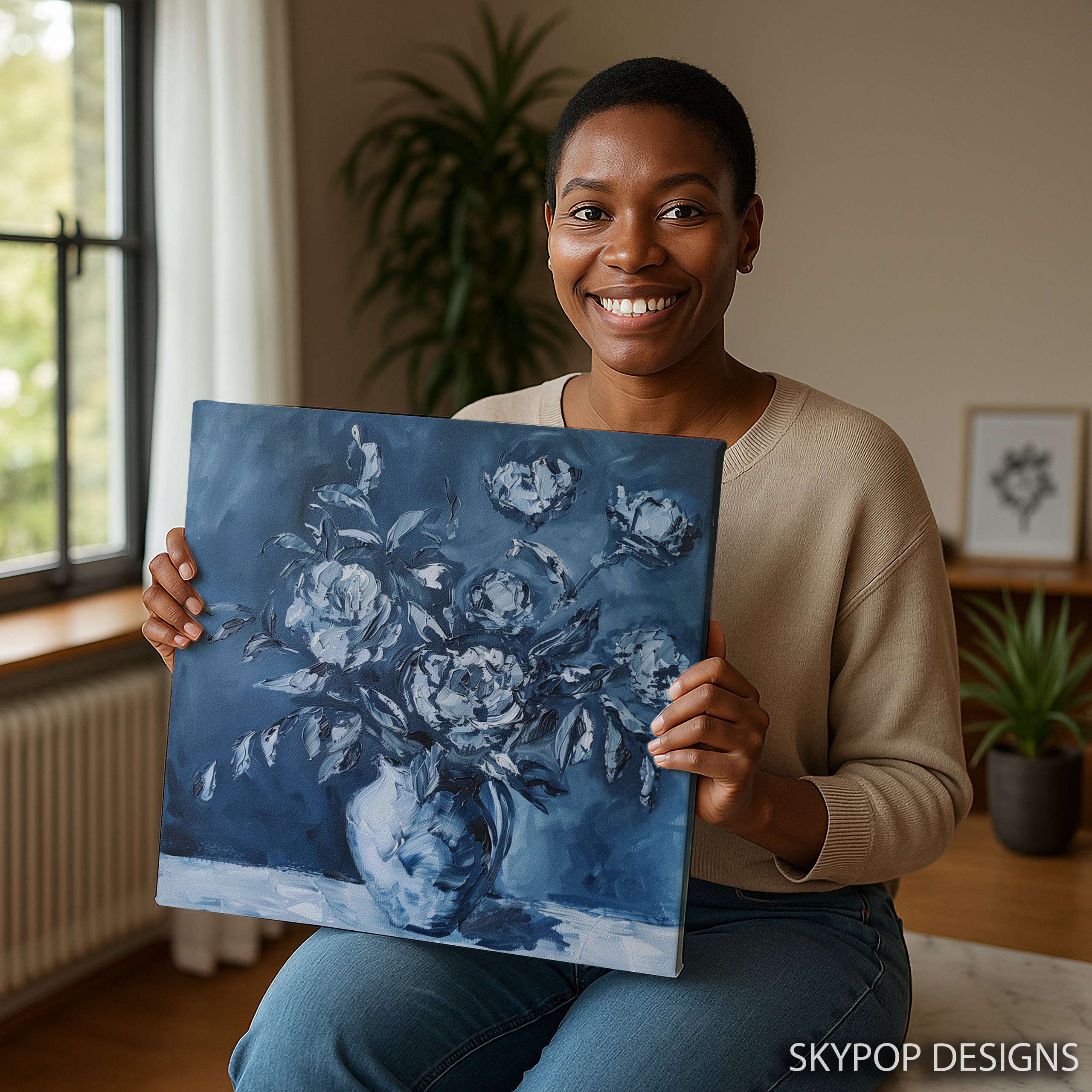 9.jpg Blue Rose Still Life Art