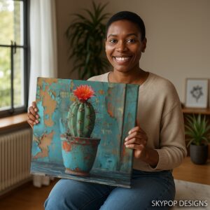 Cactus Flower Art