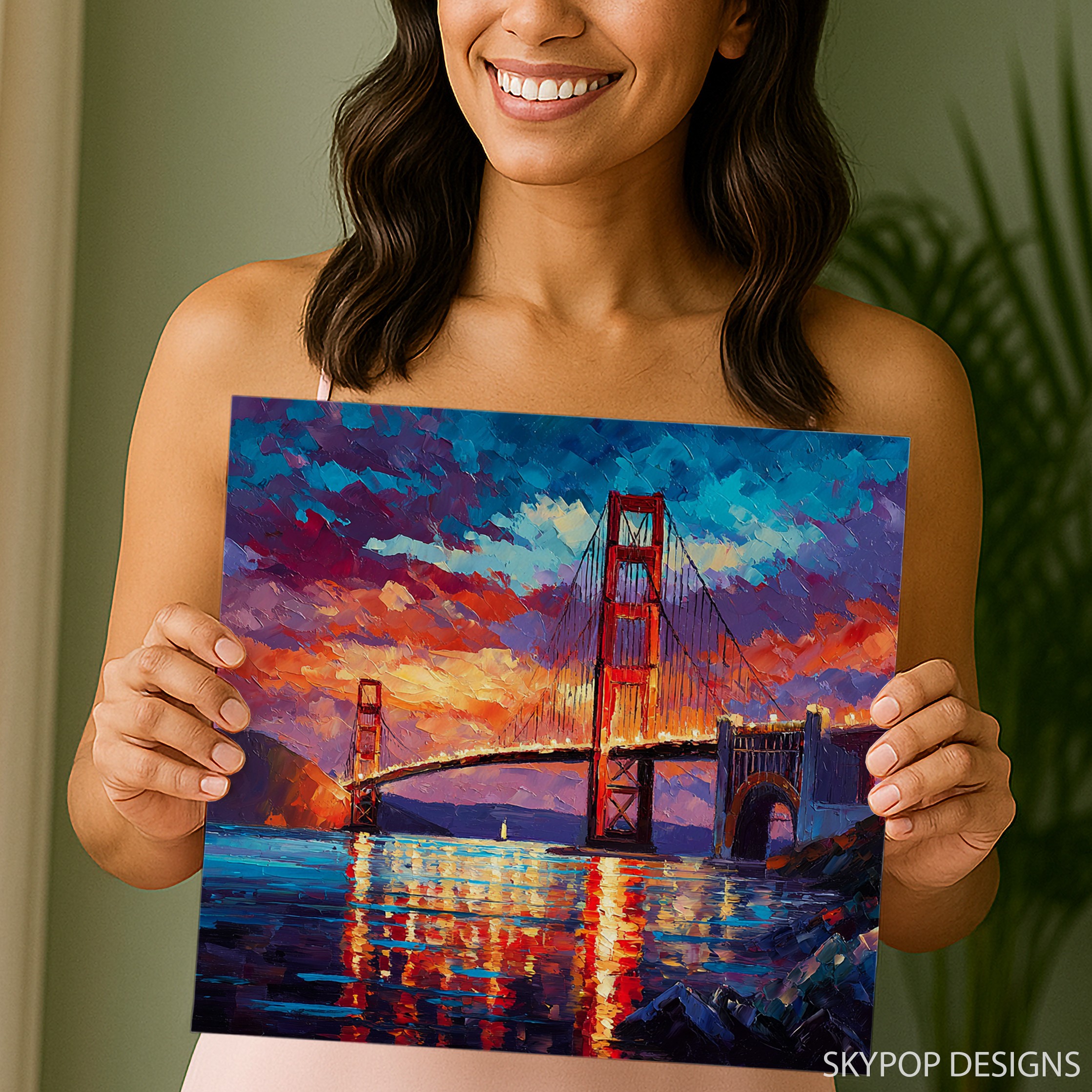 9.jpg Golden Gate Bridge Sunset Art