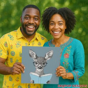 Deer Reading Art