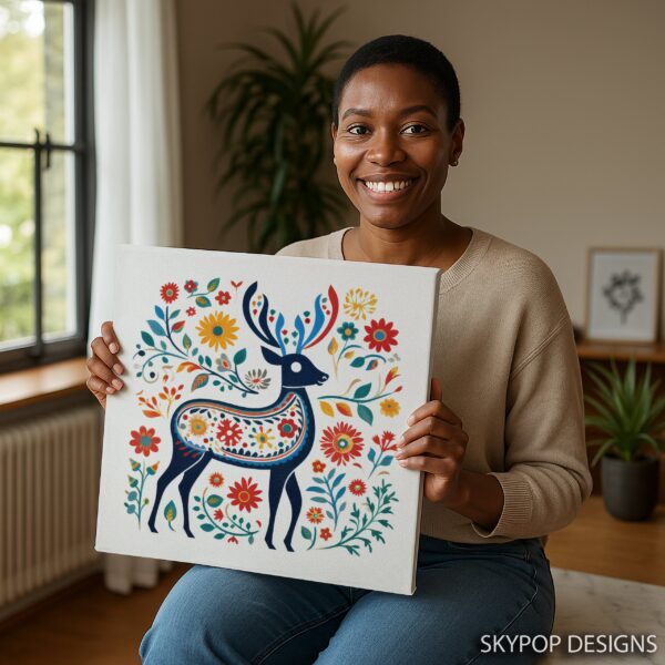 Deer Floral Art