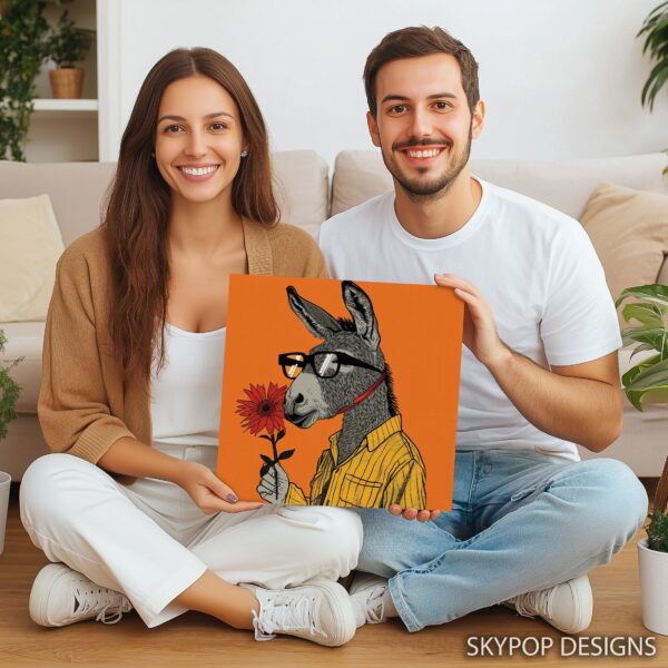 Donkey with Flower Art