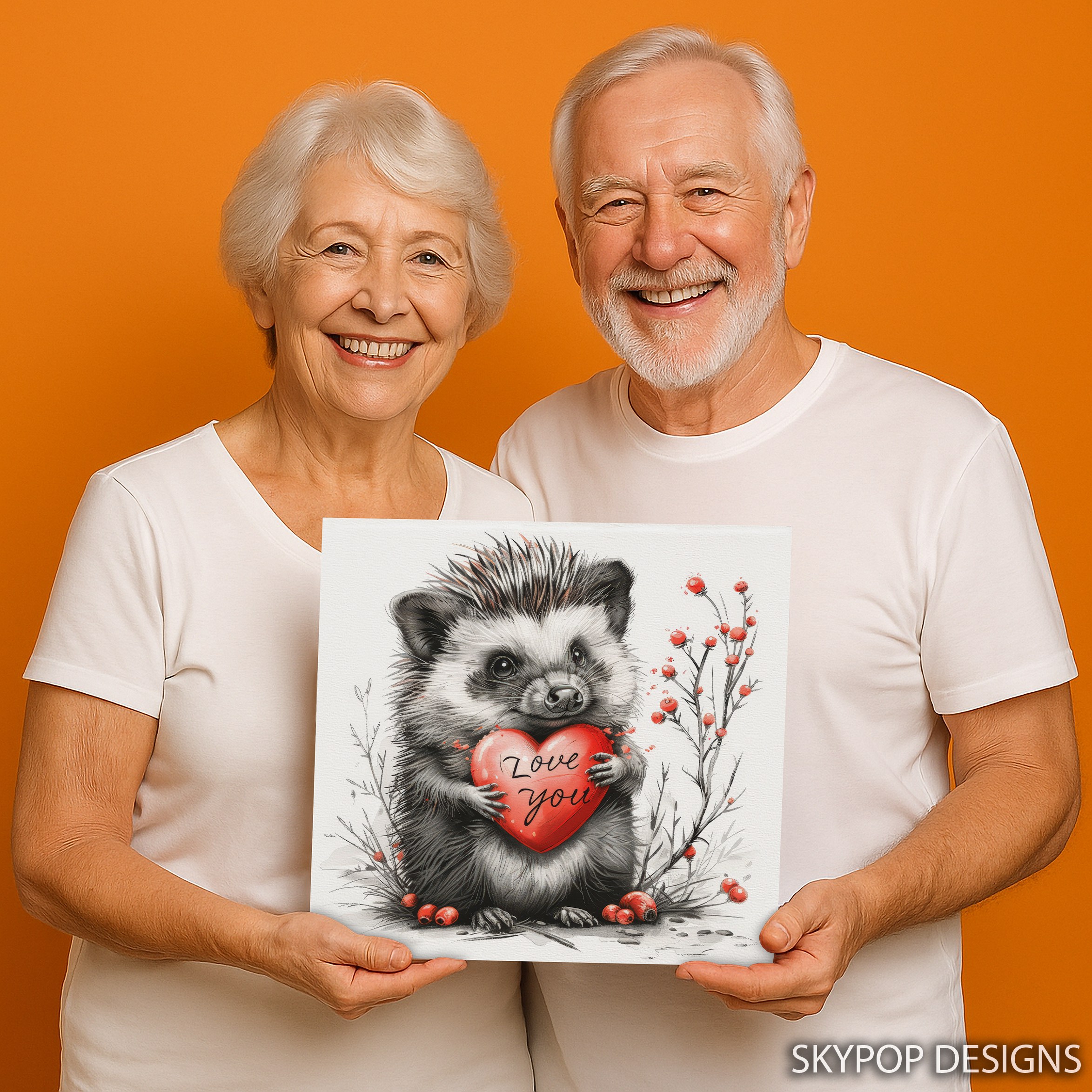 9.jpg Hedgehog Love Heart Art