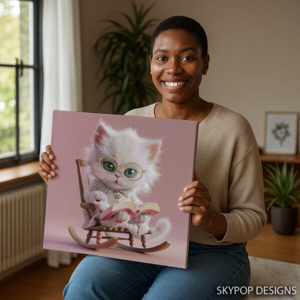 Cat Reading Art