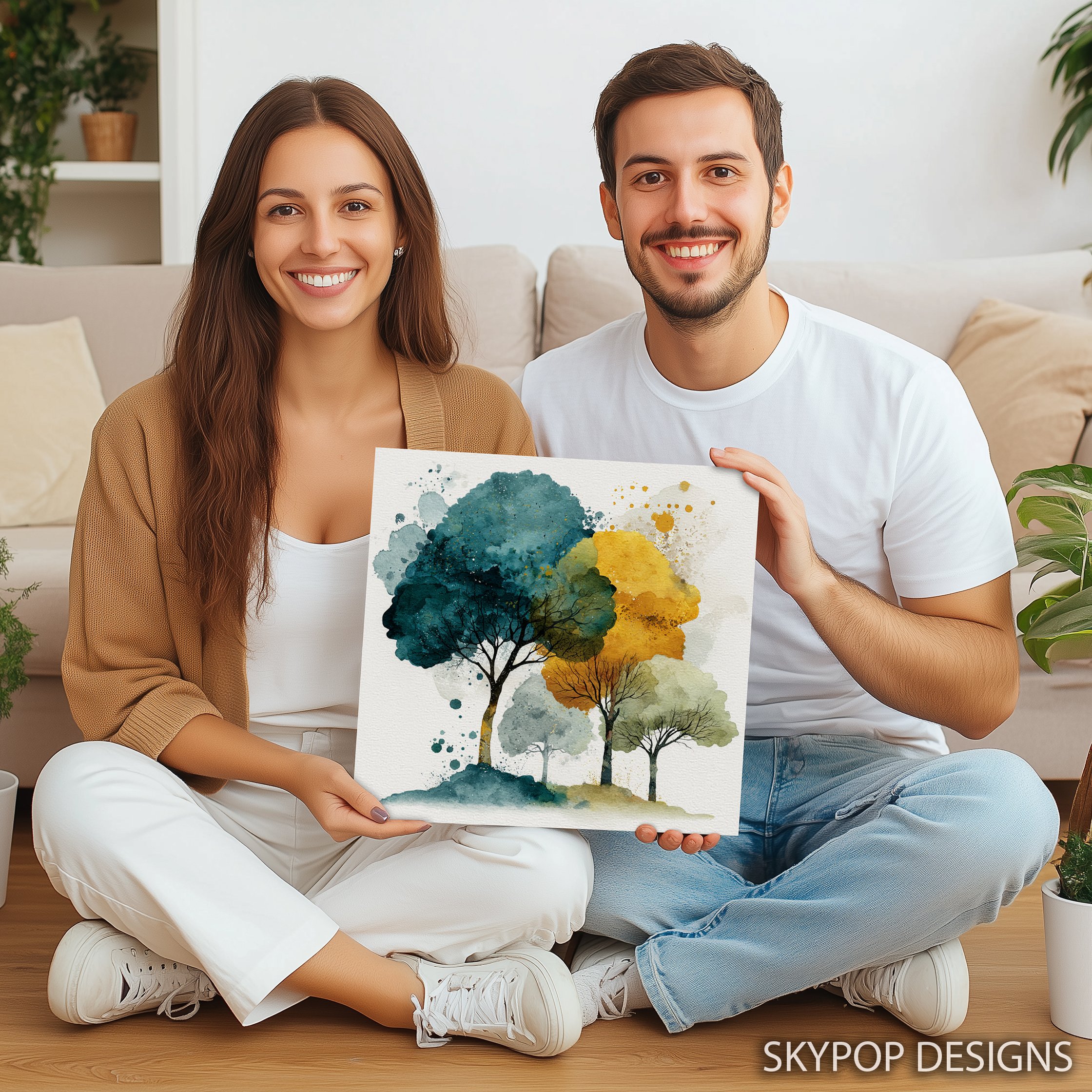 9.jpg Watercolor Trees Art