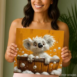 Koala Bath Time Fun Art