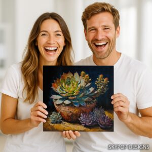 Succulent Garden Pot Art