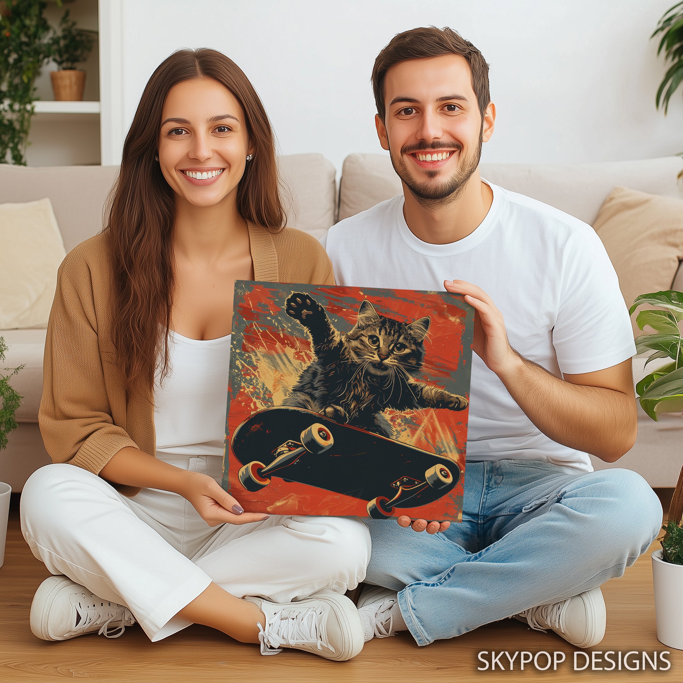 9.jpg Skater Cat Art