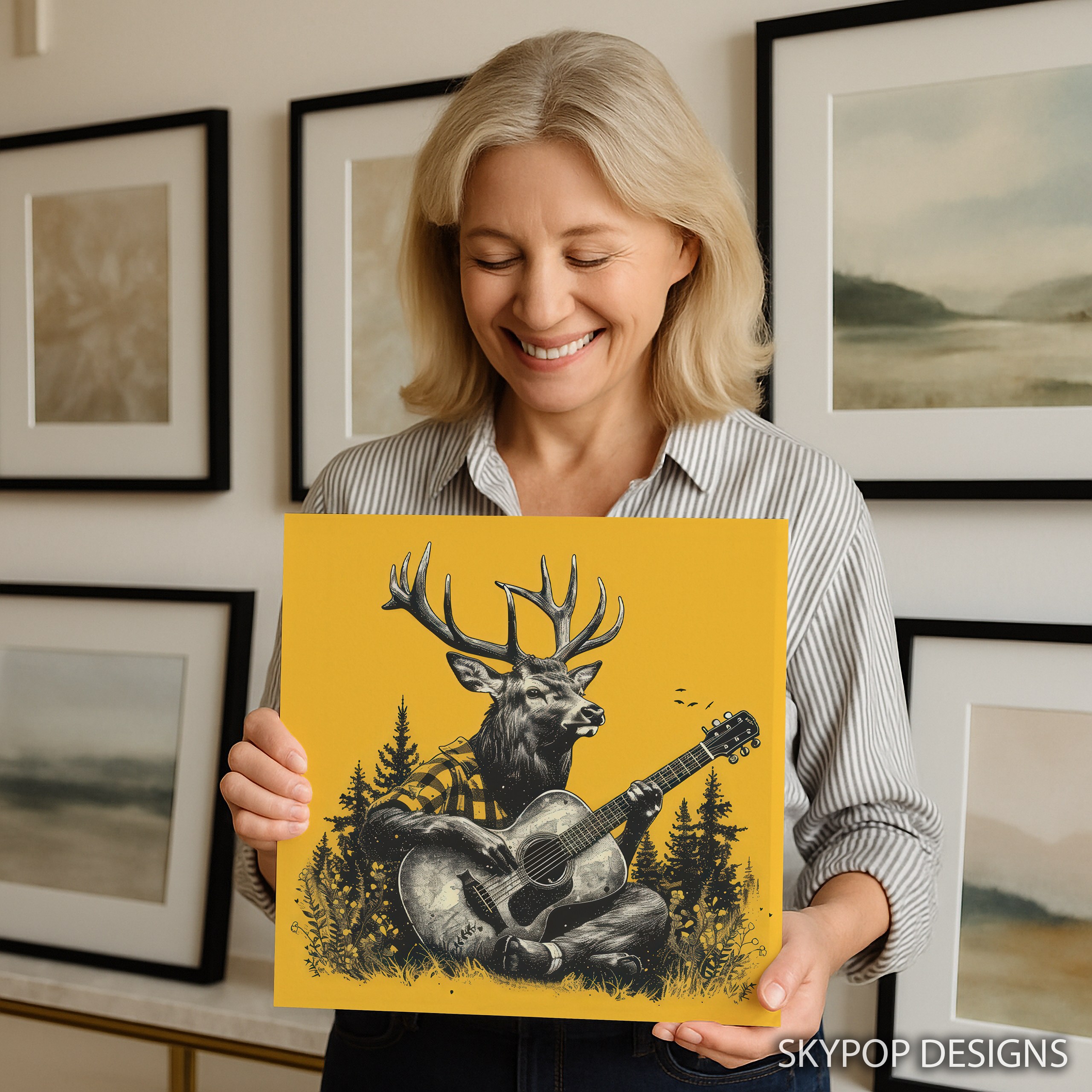 9.jpg Deer Guitarist Art