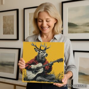 Deer Guitarist Art