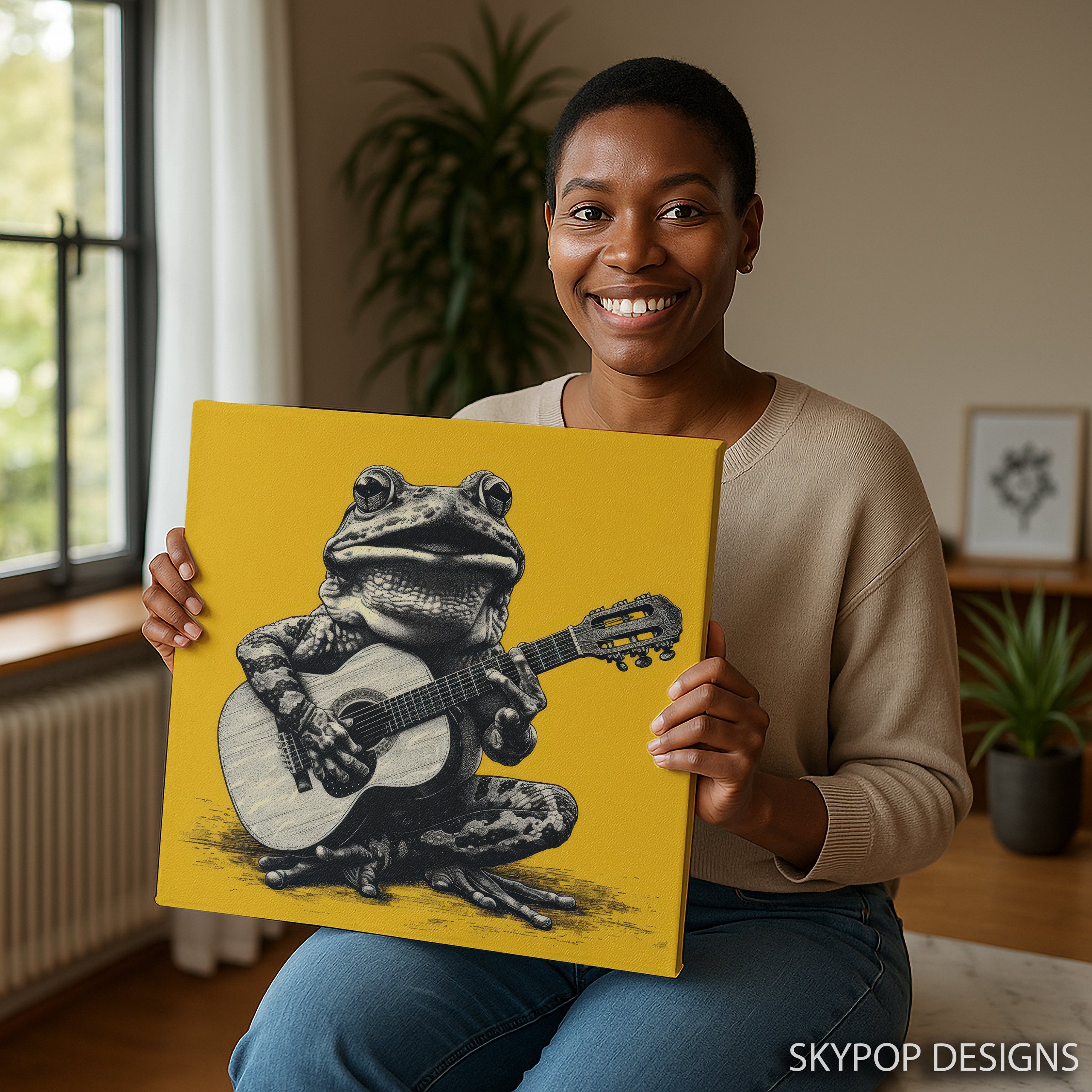 9.jpg Frog Guitarist Art