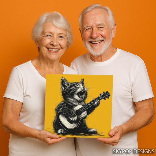 Rock Star Cat Music Art