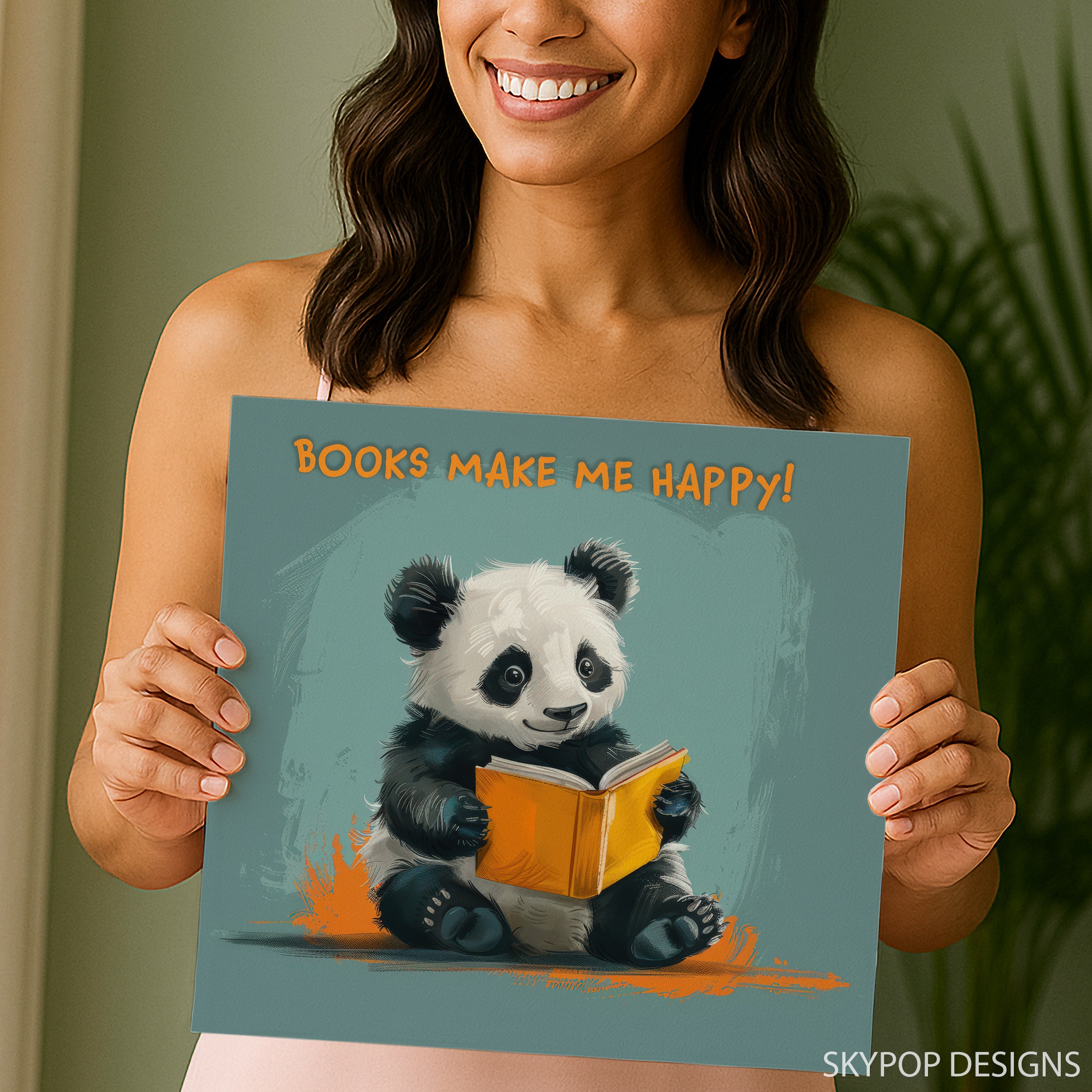 9.jpg Panda Reading Book Art