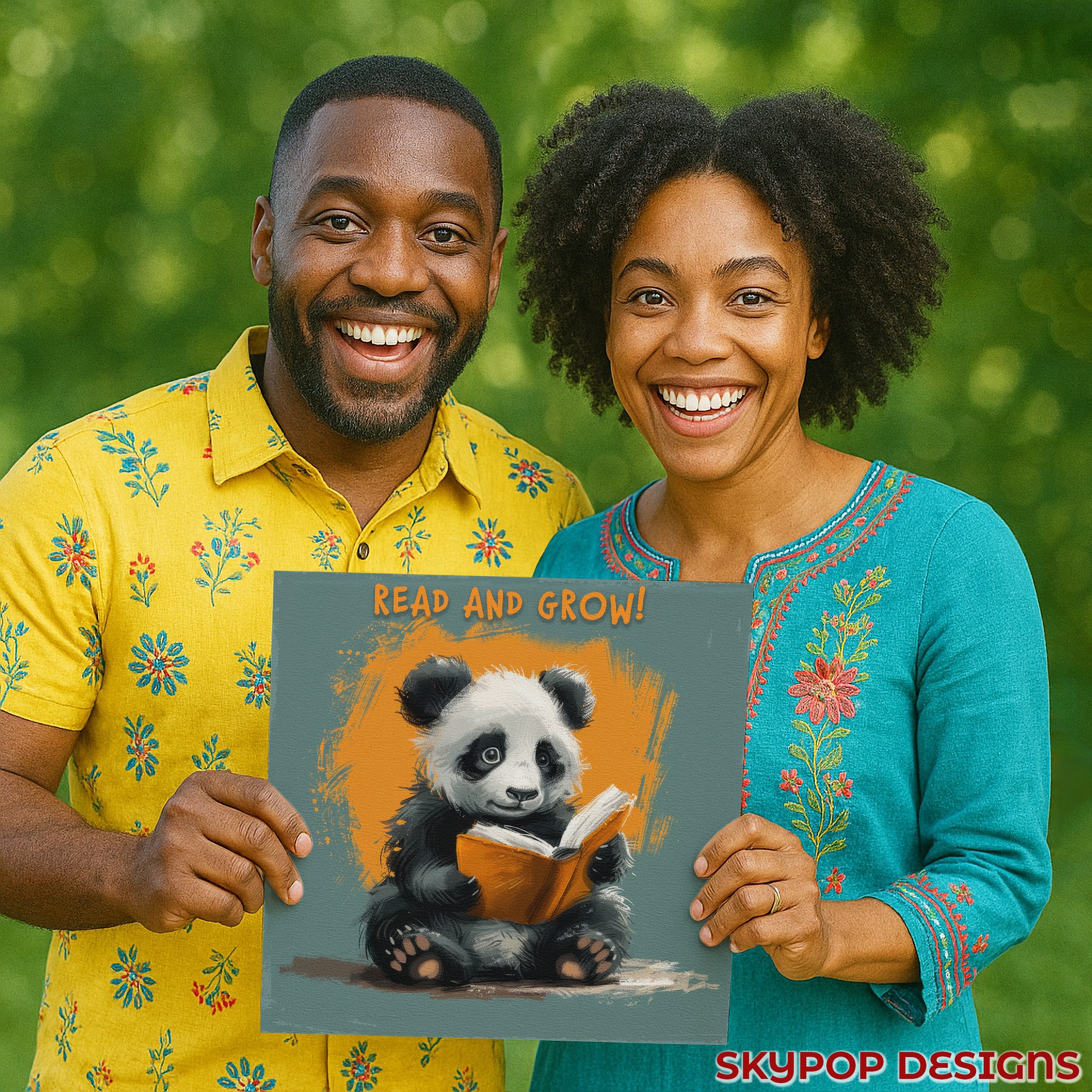 9.jpg Panda Reading Art