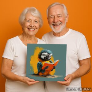 Parrot Reading Book Art
