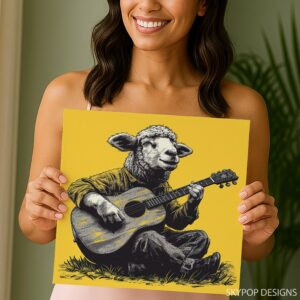 Sheep Guitar Art