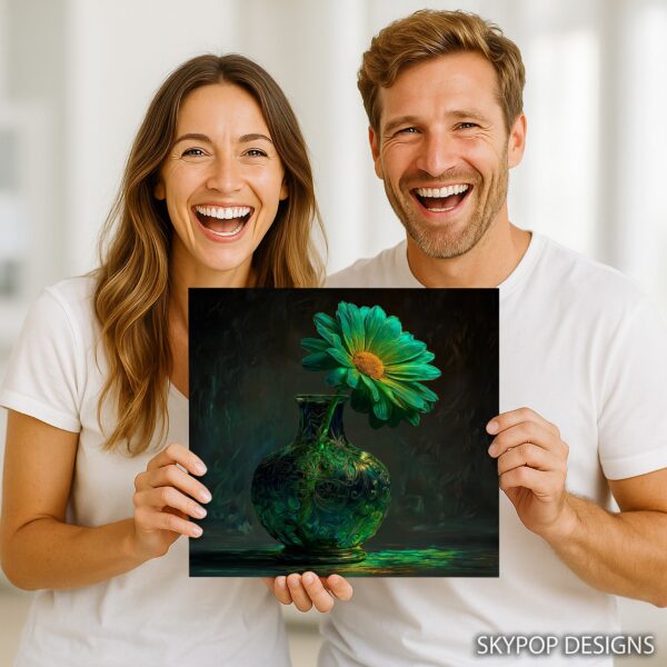 Emerald Bloom Vase Art
